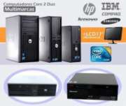 4 COMPUTADORES CORE2DUO CON DIADEMA Y WEB CAM DR2 2 G RAM 80 DD 6 MESES DE GARANTIA MONITOR 17 PULG WHATSAPP 